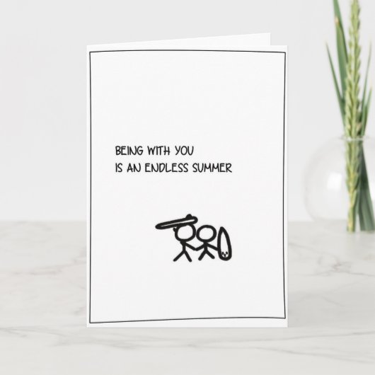 「エンドレス夏」 -サーフィンバレンタインデー シーズンカード (正面)