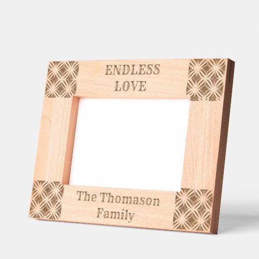 エンドレス愛カスタム家族の名前写真フレーム レーザー彫刻フレーム (左)