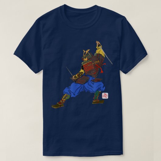 エンハ日本のー戦に備えたアートサムライヒーロー Tシャツ (デザイン正面)