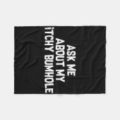 エンバリングバチュラーパーティ没収かゆいバム新郎 フリースブランケット (正面(横))