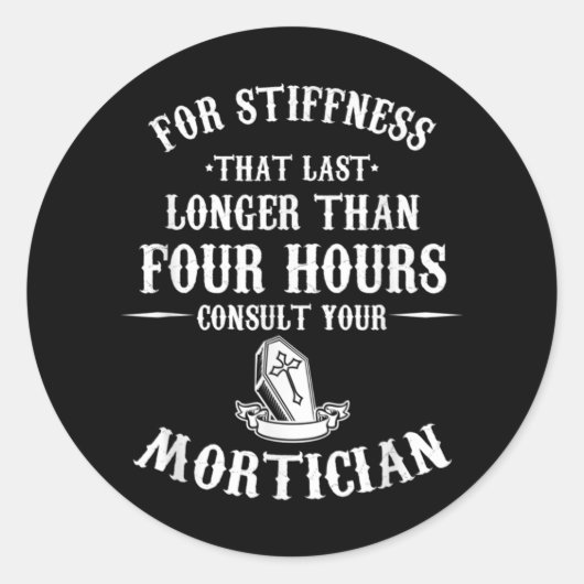 エンバルマーモラディアリー葬儀ディレクターあなたの ラウンドシール (正面)