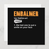 エンバルマー定義モルグエンバルミン葬儀指定書 招待状 (正面/裏面)