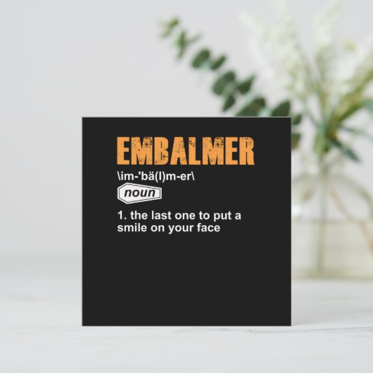 エンバルマー定義モルグエンバルミン葬儀指定書 招待状 (スタンド正面)