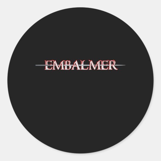 エンバルマー死の専門葬儀長ギフト ラウンドシール (正面)