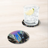 エンパイアサート建物42nd St New York Posterより ラウンドペーパーコースター (インサイチュ)