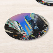エンパイアサート建物42nd St New York Posterより ラウンドペーパーコースター (アングル)