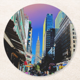 エンパイアサート建物42nd St New York Posterより ラウンドペーパーコースター