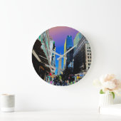 エンパイアサート建物42nd St New York Posterより ラージ壁時計 (ホーム)