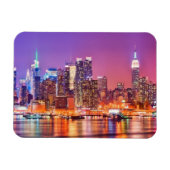 エンパイアステイと夜のミッドタウンマンハッタン マグネット (横)