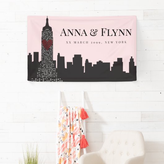 エンパイアステートニューヨークシティスカイラインシティスケープパーティー 横断幕 (インサイチュ)