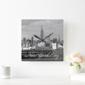 エンパイアステートニューヨーク スクエア壁時計 (ホーム)