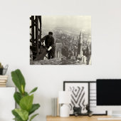 エンパイアステートビル製鉄工1930 ポスター (ホームオフィス)