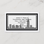 エンパイアステートビルNYCスカイラインシルエット#1 名刺 (裏面)