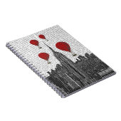 エンパイアステート建物とレッドホットエアバルーン ノートブック (右側)