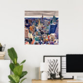 エンパイアステート建物アンドミッドタウンマンハッタン ポスター (ホームオフィス)