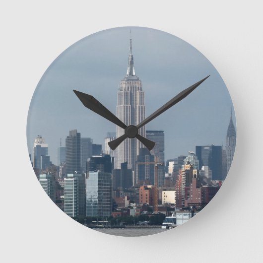 エンパイアステート建物ニューヨークUSA ラウンド壁時計 (正面)