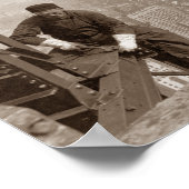 エンパイアステート建物建築-ヴィンテージ写真 ポスター (角)