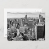 エンパイアステート建物白黒ニューヨークシティ ポストカード (正面/裏面)