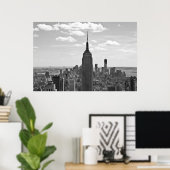 エンパイアステート建物白黒ポスター ポスター (ホームオフィス)