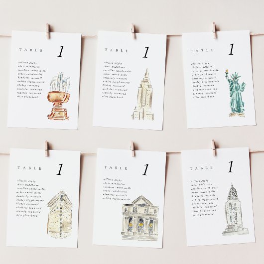 エンパイアステート建物結婚NYCのシーティングチャート