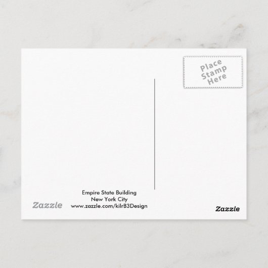 エンパイアステート建物...ニューヨーク市郵便はがき ポストカード (裏面)
