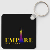 エンパイアステート建物 – ニューヨーク鮮やか金ゴールド キーホルダー (裏面)