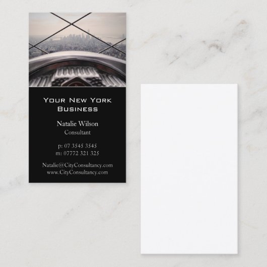 エンパイアステート、ニューヨークの写真 – 名刺 (正面/裏面)