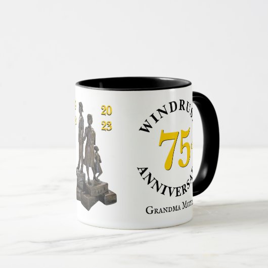 エンパイアパーソナライズされたウインドラウシュ75周年記念 マグカップ (正面右)