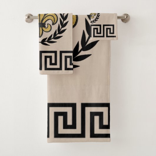 エンパイアフランスのリバイバル（紋章の）フラ・ダ・リ バスタオルセット (インサイチュ)