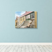 エンパイアミン、ネバダシティ、カリフォルニア、水彩画 キャンバスプリント (インサイチュ (ウッドフロア))