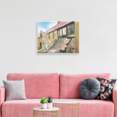 エンパイアミン、ネバダシティ、カリフォルニア、水彩画 キャンバスプリント (インサイチュ (リビング))