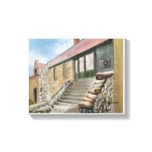 エンパイアミン、ネバダシティ、カリフォルニア、水彩画