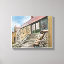 エンパイアミン、ネバダシティ、カリフォルニア、水彩画 キャンバスプリント