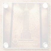 エンパイア州建物プラーク付きガラスコースター ガラスコースター (裏面)