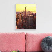 エンパイア・ステートのあるニューヨークのスカイライン都市 キャンバスプリント (インサイチュ (リビング))