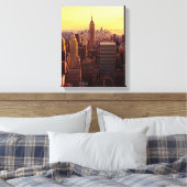 エンパイア・ステートのあるニューヨークのスカイライン都市 キャンバスプリント (インサイチュ (寝室))