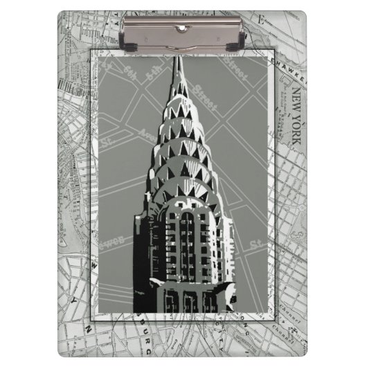 エンパイア・ステート・ビルディングが付いているニューヨークの通り クリップボード (正面)