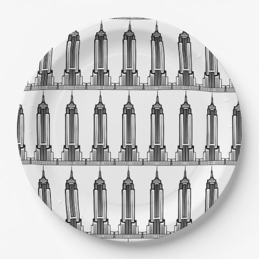 エンパイア・ステート・ビルディングの紙皿 ペーパープレート (正面)