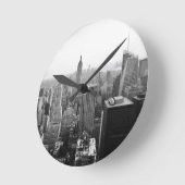エンパイア・ステート・ビルディングマンハッタン ラウンド壁時計 (傾斜)