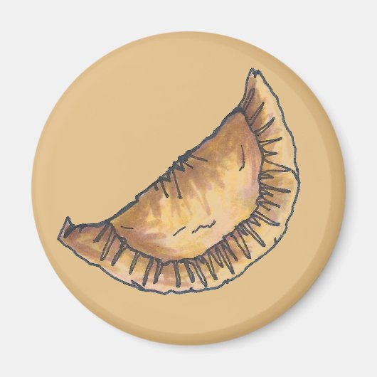 エンパナダス中南米フライドペストリー食品 マグネット (正面)