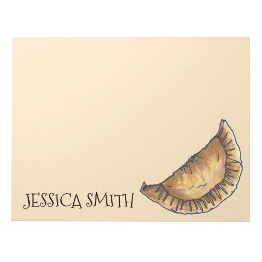 エンパナダパーソナライズされたグルメエンパナダスパストリーフード ノートパッド (正面)