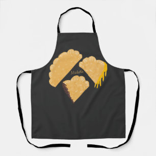 エンパナーダ 肉 チーズ 滴る 手描き エプロン
