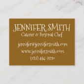 エンパパーソナライズされたナダスペインのパティシエ料理 名刺 (裏面)