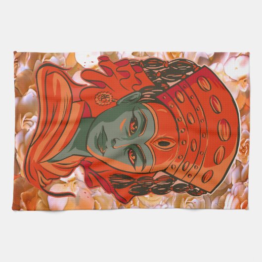 エンパワティング女神アートスピリチュアルの強フェミニン度 キッチンタオル (横)