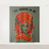 エンパワティング女神アートスピリチュアルの強フェミニン度 タペストリー (正面)