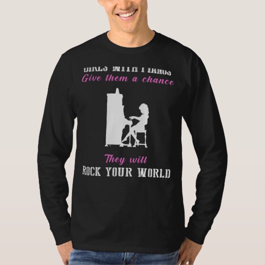 エンパワメントの基調講演: Pianos Rock Teの女の子 Tシャツ (正面)