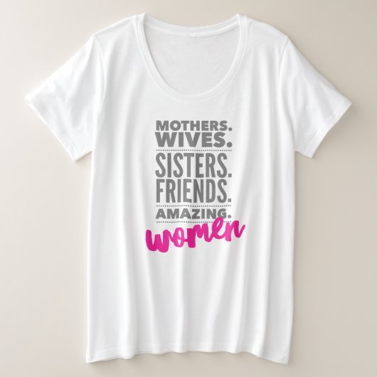 エンパワメント女子プラスサイズTシャツ プラスサイズTシャツ (デザイン正面)