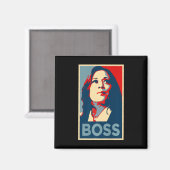 エンパワーボスKamala Harris Hope Poster 47 Rally Wo マグネット (正面/裏面)