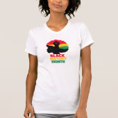 エンパワーメントされたアフロの女性 Tシャツ (正面)