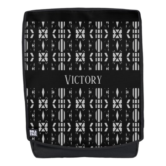 エンパワーメントシルバーグレー&ブラック バックパック (正面)